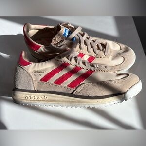 Adidas SL 72 Beige and Red Sneakers